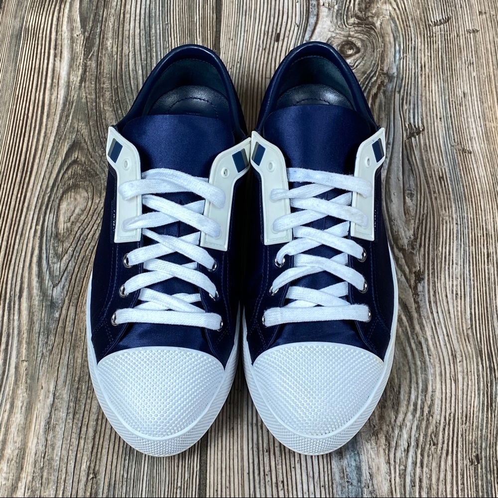COPY - Prada Satin Low Top Textured Cap Platform Sneakers - Picture 5 of 14
